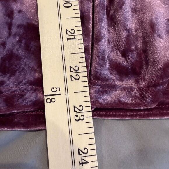 Tres Bien Velour On/Off Shoulder Blouse Wine Color Ruffle Elastic Top Size Large - Picture 7 of 8